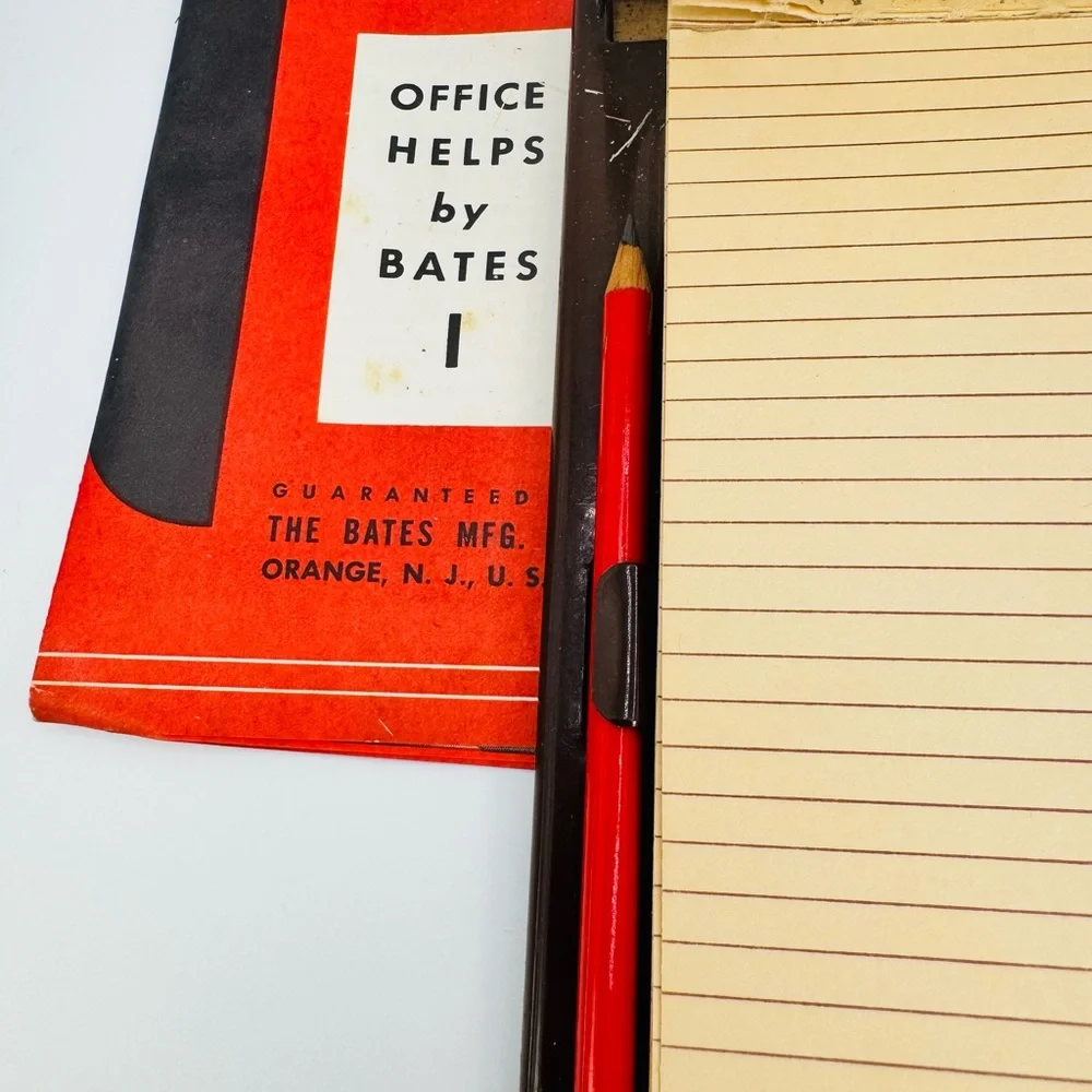 VTG Bates Woodgrain Listfinder Address Phone Book Metal Flip Up Missing Pages